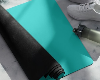 Minimalist Turquoise Yoga Mat