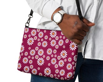 Burgundy Daisy Bag