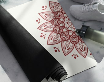 Burgundy Mandala Yoga Mat