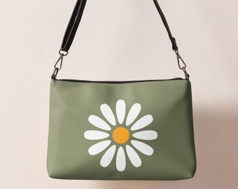 Retro Green Daisy Bag