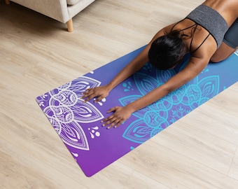 Blue and Purple Mandala Yoga Mat