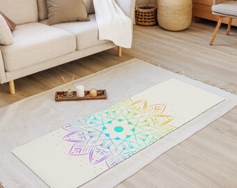 Rainbow Mandala Yoga Mat