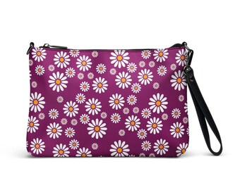 Purple Daisy Crossbody Bag