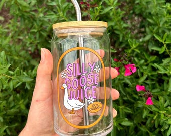 Silly Goose Juice Glass Tumbler, Funny Gift, Silly Goose Mug, Iced Coffee Cup, Bridal Shower Gifts, Summer Tumblers, Gifts for Everyone