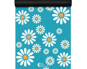 Blue Daisy Yoga Mat