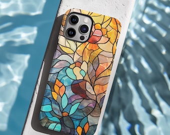Beach Themed Stained Glass Graphic Phone Case