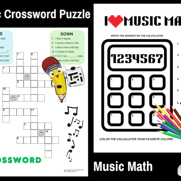 Music Crossword Puzzle, Music Math, Music Puzzles, Music Worksheets, Music Theory, Piano Puzzles, Time Values, Piano Lesson, Beginner Piano