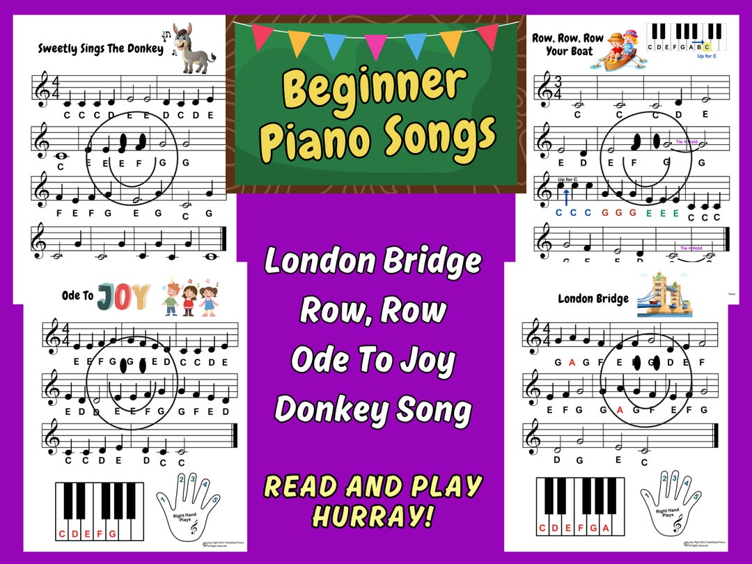 Beginner Piano Songs, Piano Songs for Kids, Beginner Piano Lessons