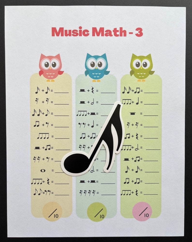 Music Math Worksheets, Music Counting, Music Time Values, Counting ...