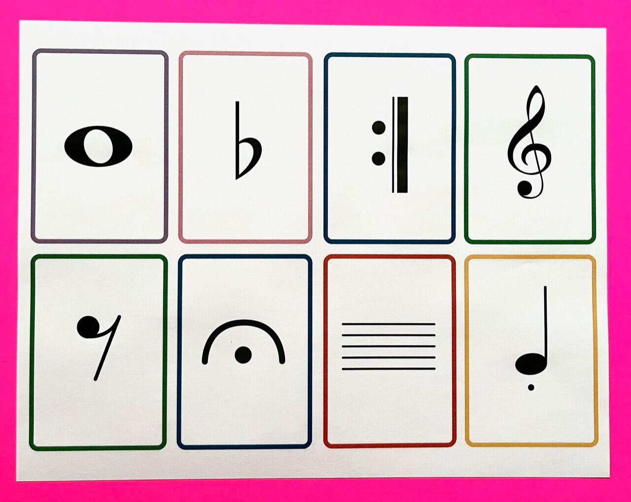 24 Music Symbol Flashcards and Draw the Music Symbol Worksheet A Fun