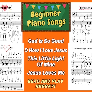 Canciones de piano para principiantes, canciones de piano fáciles, canciones de piano para niños, música de piano fácil, canciones de la escuela dominical, canciones con letras, piano para principiantes