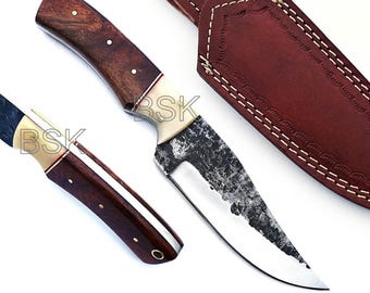 Beautiful Hand Forged Skinner Knife, Carbon Steel Hunting Knife, Handmade Knives Personalized Knife gift, Bushcraft knife, Camping knife
