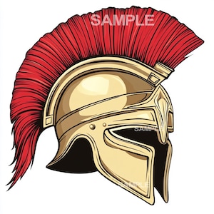 Spartan Helmet Clipart - PNG Format, Digital Download for Weddings, Parties & Crafts, Royalty-Free Graphics