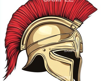 Spartan Helmet Clipart - PNG Format, Digital Download for Weddings, Parties & Crafts, Royalty-Free Graphics