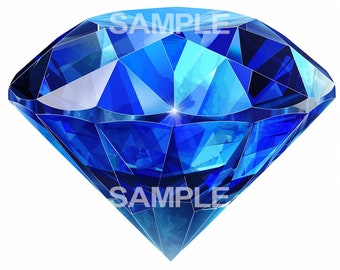 Sapphire Diamond Clipart  - PNG format