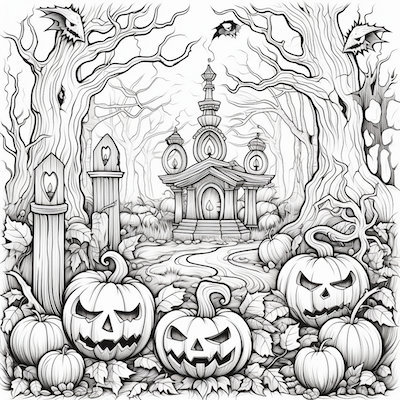 10 Halloween Coloring Pages Advanced Level. - Etsy