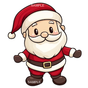 Clipart père Noël - graphiques PNG festifs pour projets des Fêtes, décorations à imprimer et fournitures de création
