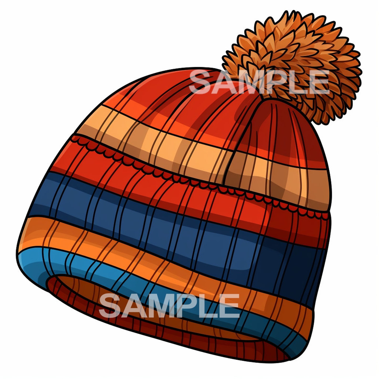 Beanie / Toboggan Clipart Santa Claus Hat Clipart PNG Etsy