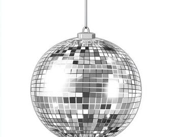 Disco Ball Clipart PNG: Sparkling Digital Download (4096x4096)
