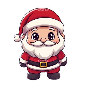 Clipart père Noël - graphiques PNG festifs pour projets des Fêtes, décorations à imprimer et fournitures de création