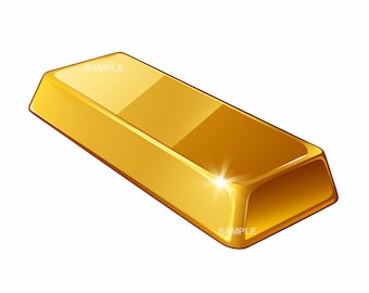 Gold Bar Clipart  - PNG format
