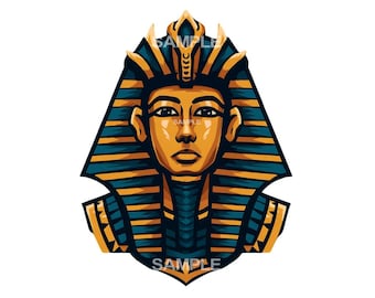 King Tut Clipart: Egyptian Sphinx Graphic (PNG Digital Download, 4096x4096px)