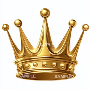 Art Gold Crown Clipart | High Quality PNG Graphics for Invitations & Design Projects