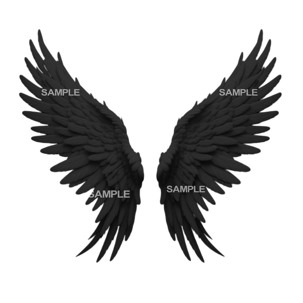 Black Angel Wings Clipart