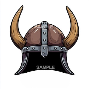 Casco vikingo Clipart - Formato PNG, Descarga digital para bodas, fiestas y manualidades, Gráficos libres de derechos