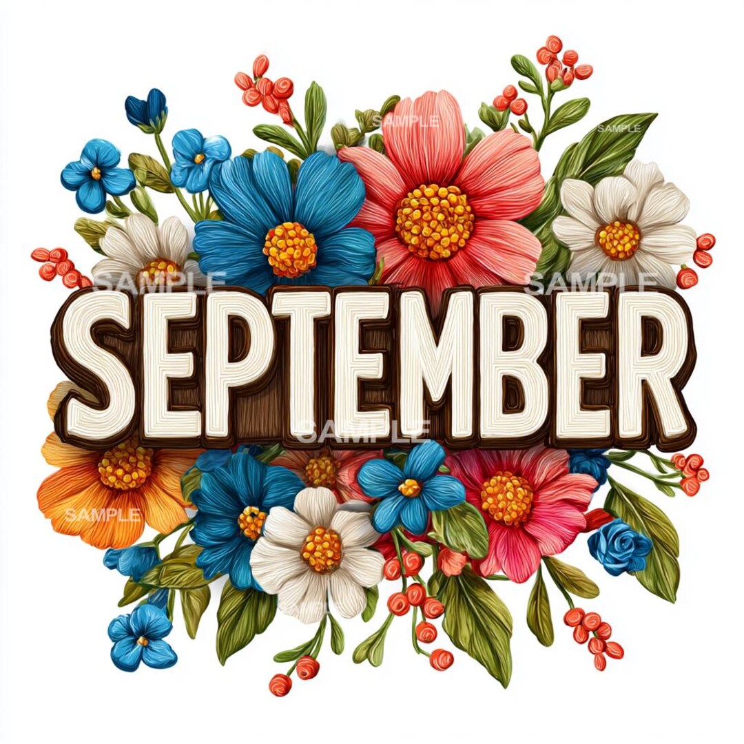 September Clipart - Graphic Design (digital Download 4096x4096px ...