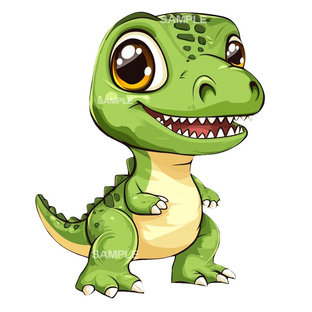 Baby T-rex Clipart - Dinosaur Clipart - PNG Format - Etsy