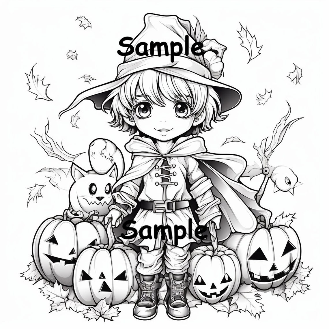 16 Halloween Anime Coloring Pages - Il 1140xN.5465587037 Hh0f 