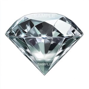 Art Diamond Clipart PNG - Sparkling Graphics for Crafts, Designs & Invitations - High-Quality Digital Download