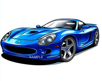 Blauer Sportwagen Clipart - PNG