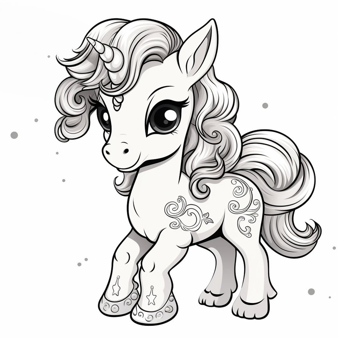 Cute Unicorn Coloring Pages: 20 Fun Designs for Kids (PDF) - Etsy