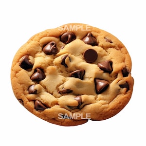 Chocolate Chip Cookie Clipart  - PNG format, commercial use approved