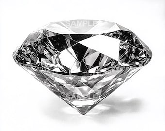 Diamond Clipart PNG - Sparkling Art Graphics (Digital Download)