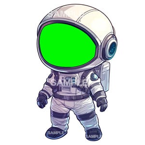 Cute Spaceman Cutout Helmet Clipart  - Spaceman Helmet Transparent -High Quality- PNG format