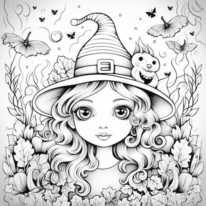 10 Halloween Coloring Pages Advanced Level. - Etsy