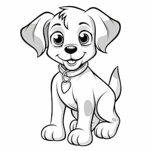 10 Dog / Puppy Coloring Pages for Kids