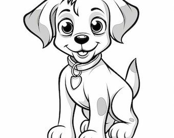 10 Dog / Puppy Coloring Pages for Kids