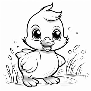 20 Baby Duck / Duckling Coloring Pages for Kids - Etsy