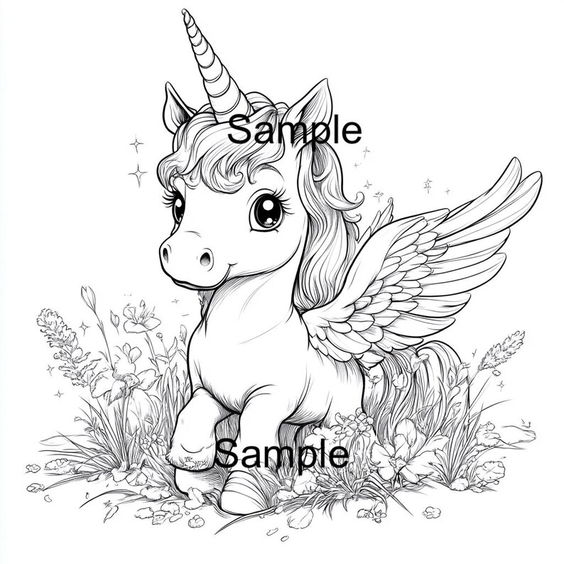 Coloring Pages 20 Cute Unicorn Designs for Kids, Fun and Creative