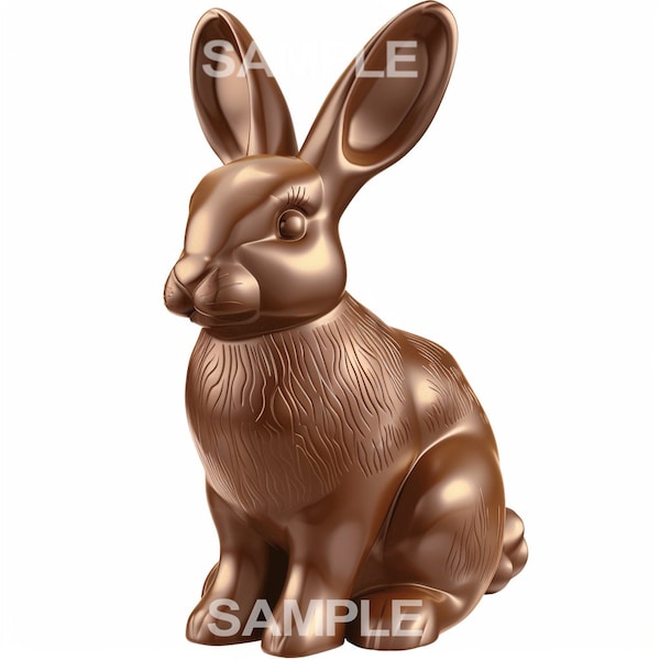 Chocolate Easter Bunny Clipart  - PNG format, commercial use approved