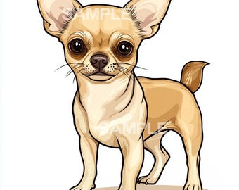 Chihuahua Dog Clipart: Transparent PNG Image (Digital Download)