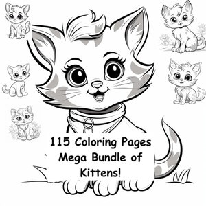 115 Kitten Coloring Pages for Kids