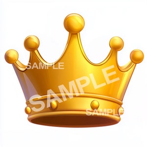 Gold Crown Clipart  - PNG format