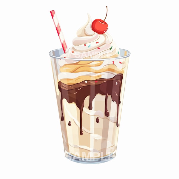 Milkshake Clipart  - PNG format, commercial use approved