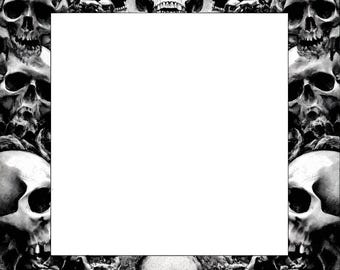 Skull Frames: 20 Skeleton Digital Images (PNG Download)