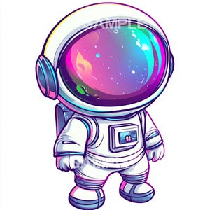 Joli astronaute / clipart astronaute - haute qualité - format PNG, utilisation commerciale approuvée
